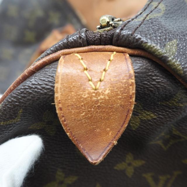 ★3日以内返品可★ LOUIS VUITTON ルイ・ヴィトン モノグラム キャンバス スピーディ35 M41524 ハンドバッグ ブラウン コーティングキャンバス レザー レディース_15
