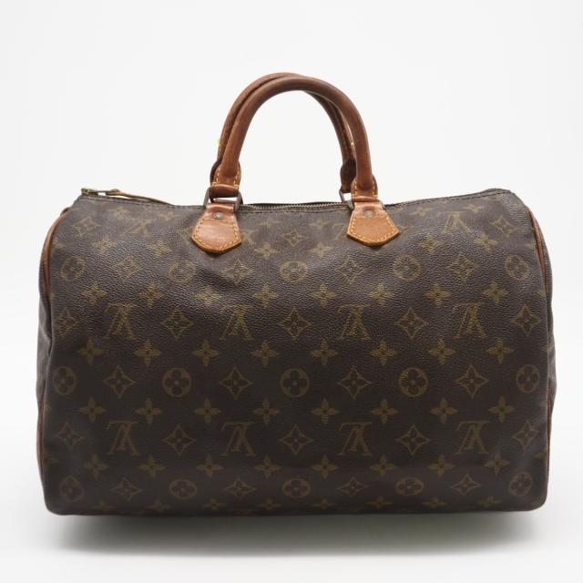 ★3日以内返品可★ LOUIS VUITTON ルイ・ヴィトン モノグラム キャンバス スピーディ35 M41524 ハンドバッグ ブラウン コーティングキャンバス レザー レディース_2