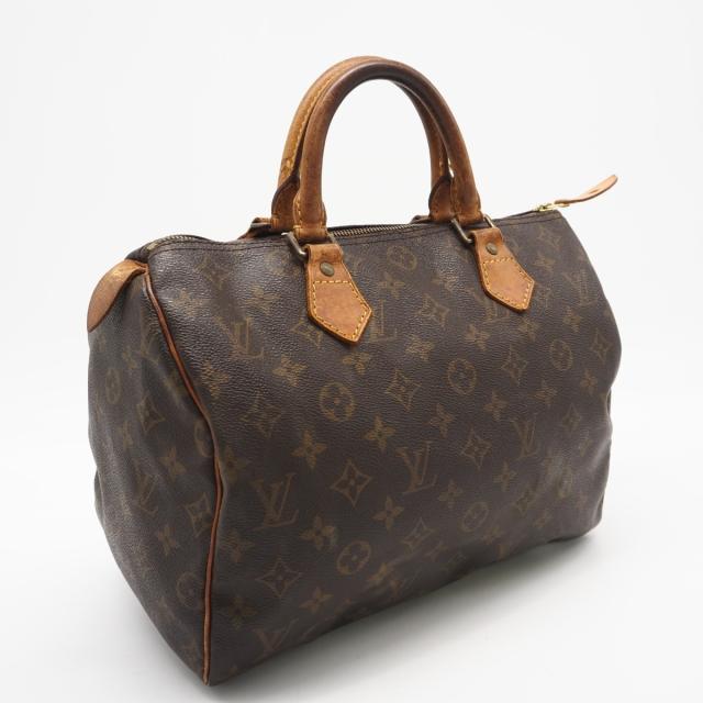 ★3日以内返品可★ LOUIS VUITTON ルイ・ヴィトン モノグラム キャンバス スピーディ30 M41526 ハンドバッグ ブラウン コーティングキャンバス レザー レディース