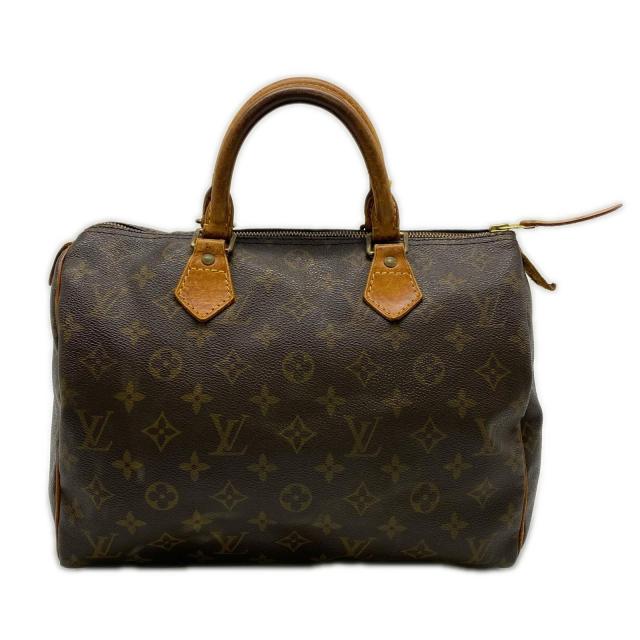 ★3日以内返品可★ LOUIS VUITTON ルイ・ヴィトン モノグラム キャンバス スピーディ30 M41526 ハンドバッグ ブラウン コーティングキャンバス レザー レディース_1