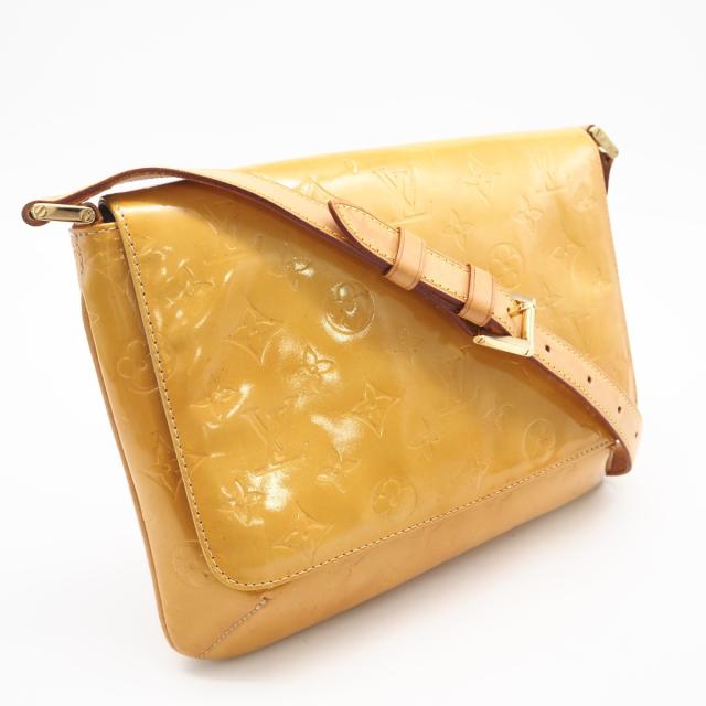 ★3日以内返品可★  LOUIS VUITTON ルイ・ヴィトン モノグラム ヴェルニ トンプソンストリート ライムイエロー M91008 ショルダーバッグ イエロー カーフレザー レディース