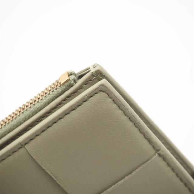 ★3日以内返品可★ 極美品 BOTTEGAVENETA ボッテガヴェネタ カセット スモール 二つ折りウォレット トラバーチン 742698 二つ折り財布 ベージュ ラムスキン レディース_9