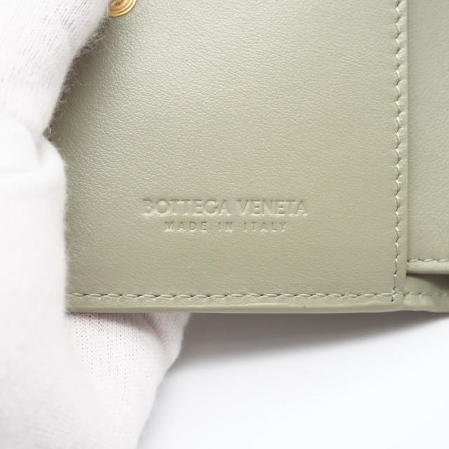 ★3日以内返品可★ 極美品 BOTTEGAVENETA ボッテガヴェネタ カセット スモール 二つ折りウォレット トラバーチン 742698 二つ折り財布 ベージュ ラムスキン レディース_13
