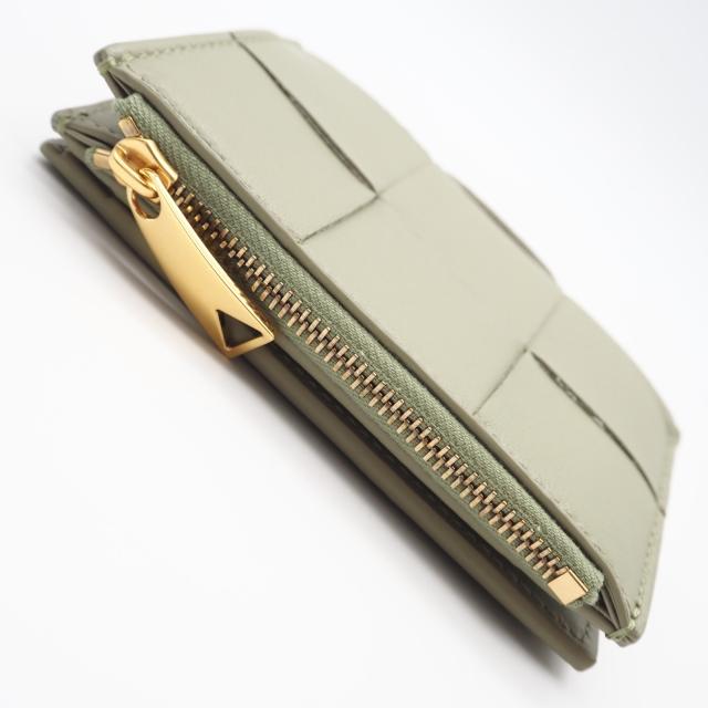 ★3日以内返品可★ 極美品 BOTTEGAVENETA ボッテガヴェネタ カセット スモール 二つ折りウォレット トラバーチン 742698 二つ折り財布 ベージュ ラムスキン レディース_4