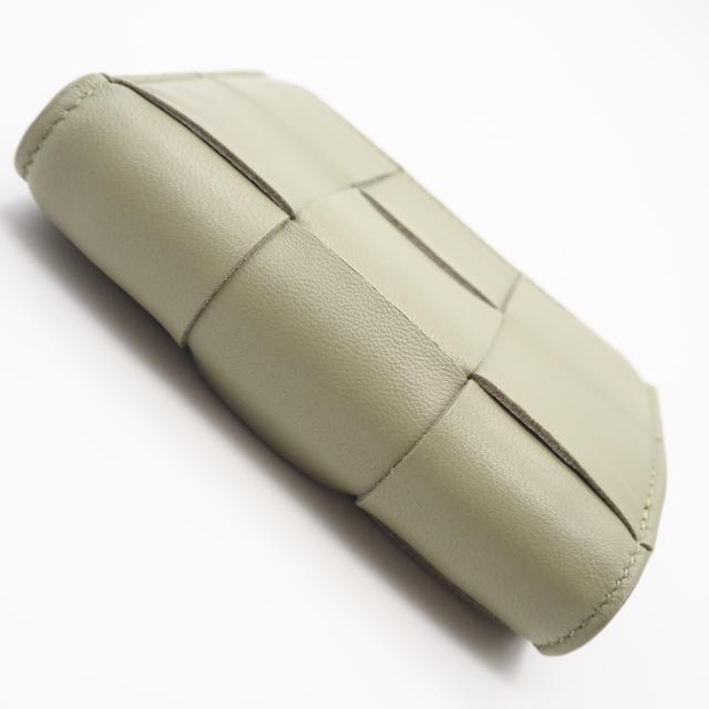 ★3日以内返品可★ 極美品 BOTTEGAVENETA ボッテガヴェネタ カセット スモール 二つ折りウォレット トラバーチン 742698 二つ折り財布 ベージュ ラムスキン レディース_5