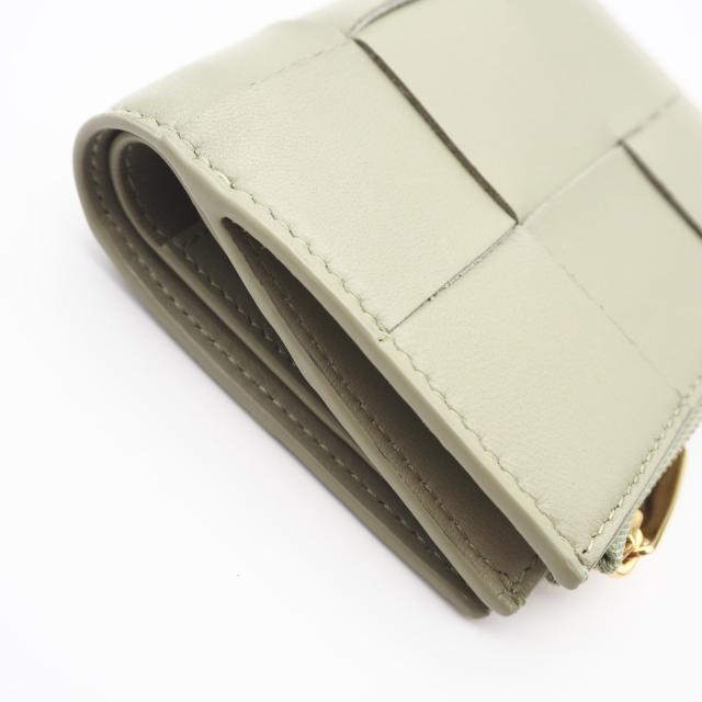 ★3日以内返品可★ 極美品 BOTTEGAVENETA ボッテガヴェネタ カセット スモール 二つ折りウォレット トラバーチン 742698 二つ折り財布 ベージュ ラムスキン レディース_6