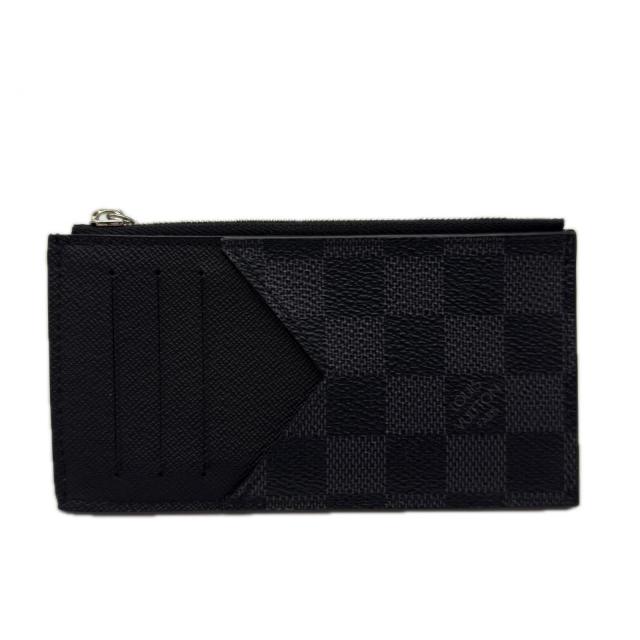 ★3日以内返品可★ 極美品 LOUIS VUITTON ルイ・ヴィトン ダミエ グラフィット コインカードホルダー N64038 コインケース ブラック グレー コーティングキャンバス レザー メンズ_1