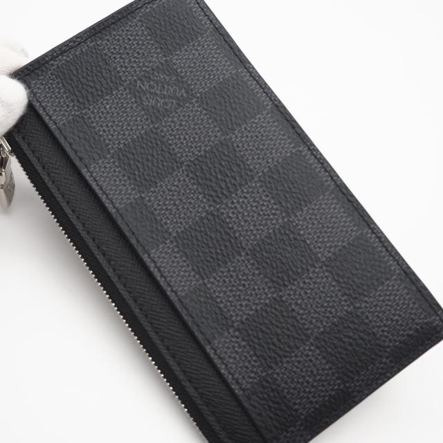 ★3日以内返品可★ 極美品 LOUIS VUITTON ルイ・ヴィトン ダミエ グラフィット コインカードホルダー N64038 コインケース ブラック グレー コーティングキャンバス レザー メンズ_3