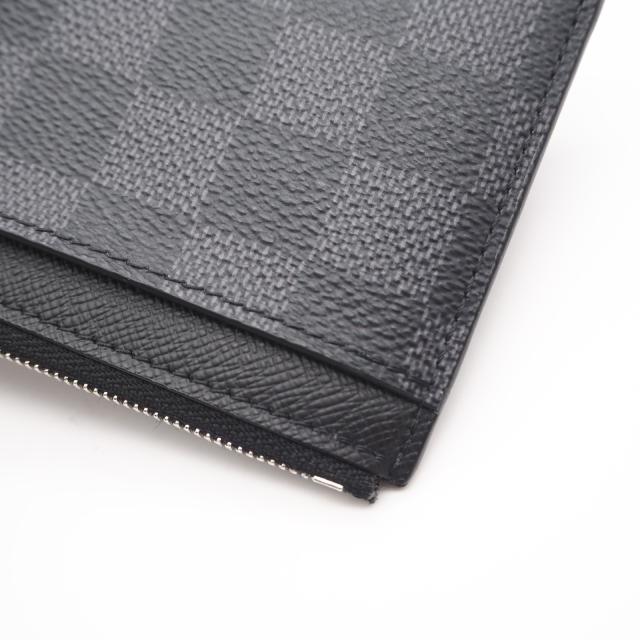 ★3日以内返品可★ 極美品 LOUIS VUITTON ルイ・ヴィトン ダミエ グラフィット コインカードホルダー N64038 コインケース ブラック グレー コーティングキャンバス レザー メンズ_8