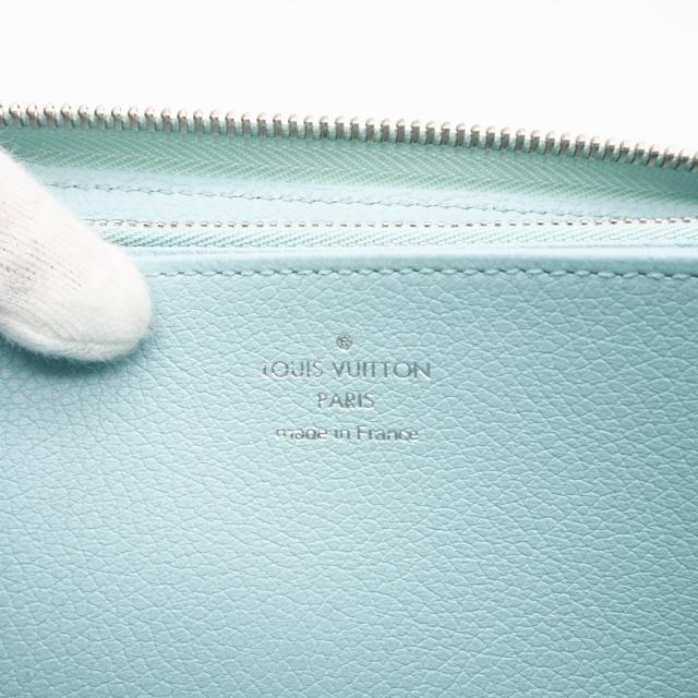 ★3日以内返品可★ 未使用 LOUIS VUITTON ルイ・ヴィトン モノグラム アンプラント サマー スターダスト ジッピーウォレット ヴェール ドー M81466 長財布 ブルー イエロー グレインカーフレザー レディース_12
