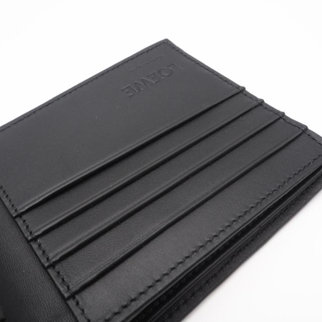 ★3日以内返品可★ 極美品 LOEWE ロエベ ソフトグレインカーフ バイフォールド ウォレット C660302X05 二つ折り財布 グレー ブラック グレインカーフレザー メンズ_12