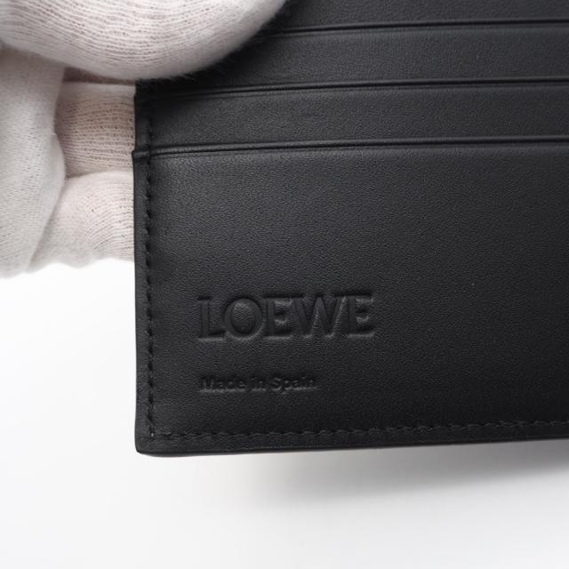 ★3日以内返品可★ 極美品 LOEWE ロエベ ソフトグレインカーフ バイフォールド ウォレット C660302X05 二つ折り財布 グレー ブラック グレインカーフレザー メンズ_13