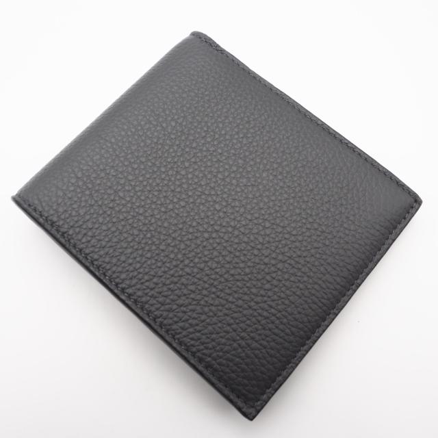 ★3日以内返品可★ 極美品 LOEWE ロエベ ソフトグレインカーフ バイフォールド ウォレット C660302X05 二つ折り財布 グレー ブラック グレインカーフレザー メンズ_2