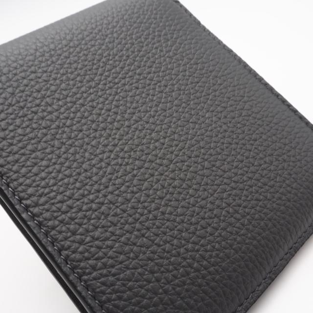 ★3日以内返品可★ 極美品 LOEWE ロエベ ソフトグレインカーフ バイフォールド ウォレット C660302X05 二つ折り財布 グレー ブラック グレインカーフレザー メンズ_3