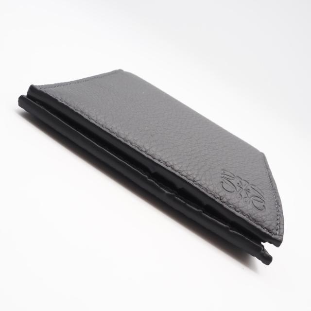 ★3日以内返品可★ 極美品 LOEWE ロエベ ソフトグレインカーフ バイフォールド ウォレット C660302X05 二つ折り財布 グレー ブラック グレインカーフレザー メンズ_7