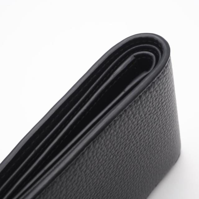 ★3日以内返品可★ 極美品 LOEWE ロエベ ソフトグレインカーフ バイフォールド ウォレット C660302X05 二つ折り財布 グレー ブラック グレインカーフレザー メンズ_8