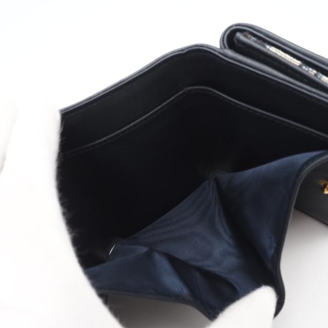 ★3日以内返品可★ 美品 Christian Dior クリスチャンディオール オブリーク ジャカード 30 モンテーニュ コンパクト ウォレット S2084UTZQ 三つ折り財布 ネイビー グレー キャンバス レディース_13