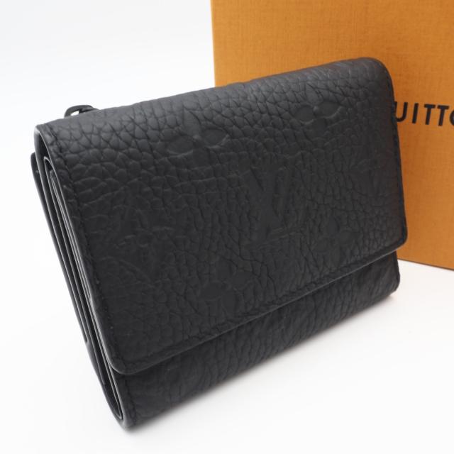 ★3日以内返品可★ 美品 LOUIS VUITTON ルイ・ヴィトン トリヨン ポルトフォイユ パイロット ノワール M82556 三つ折り財布 ブラック トリヨンレザー メンズ