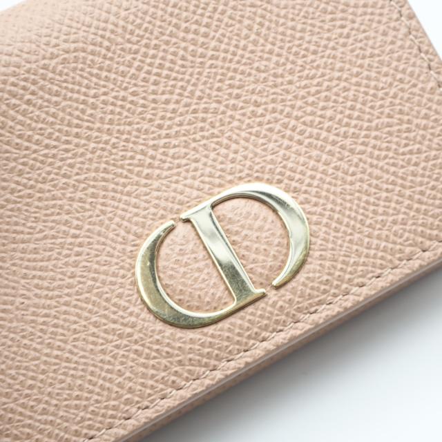 ★3日以内返品可★ 美品 Christian Dior クリスチャンディオール グレインドカーフスキン 30 モンテーニュ ロータスウォレット S2084OBAE 三つ折り財布 ベージュ グレインカーフレザー レディース_10