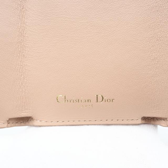 ★3日以内返品可★ 美品 Christian Dior クリスチャンディオール グレインドカーフスキン 30 モンテーニュ ロータスウォレット S2084OBAE 三つ折り財布 ベージュ グレインカーフレザー レディース_14