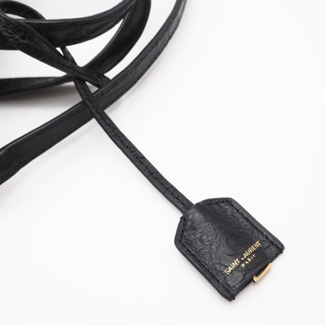 ★3日以内返品可★ 美品 SAINT LAURENT サンローラン クロコ型押し ミニ トイ ショッピング 712367 2wayハンドバッグ ブラック クロコダイル レザー レディース_9