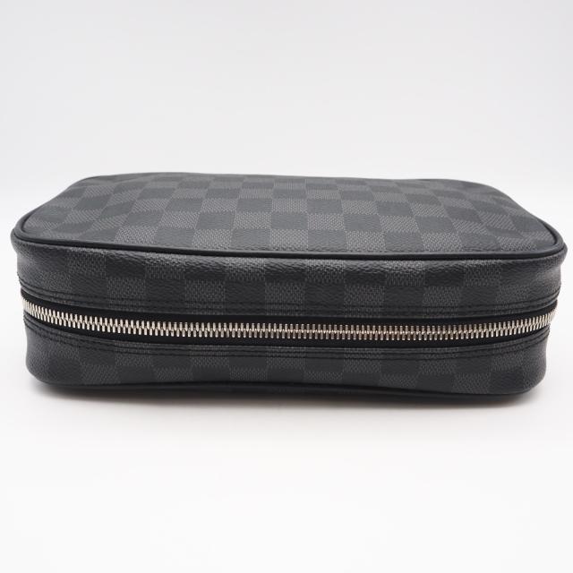 ★3日以内返品可★ 極美品 LOUIS VUITTON ルイ・ヴィトン ダミエ グラフィット トゥルーストワレGM N47521 セカンドバッグ ブラック グレー コーティングキャンバス レザー メンズ_3