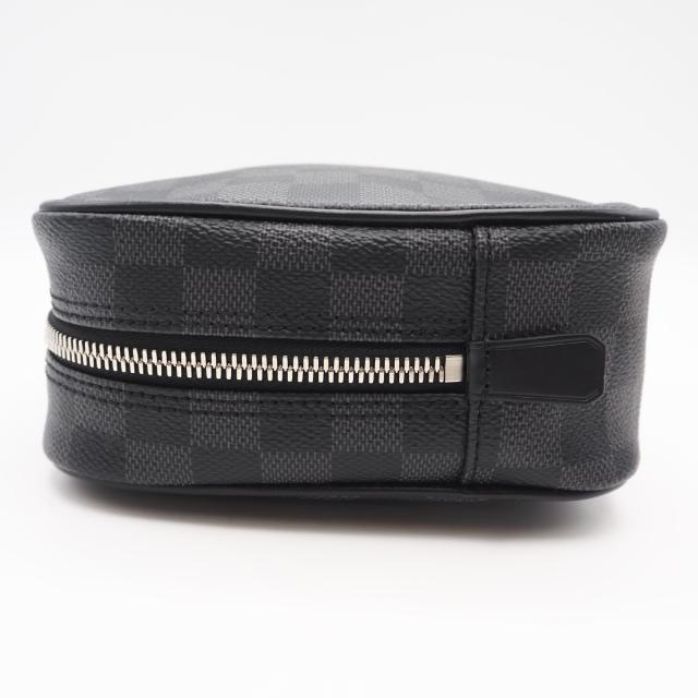★3日以内返品可★ 極美品 LOUIS VUITTON ルイ・ヴィトン ダミエ グラフィット トゥルーストワレGM N47521 セカンドバッグ ブラック グレー コーティングキャンバス レザー メンズ_5