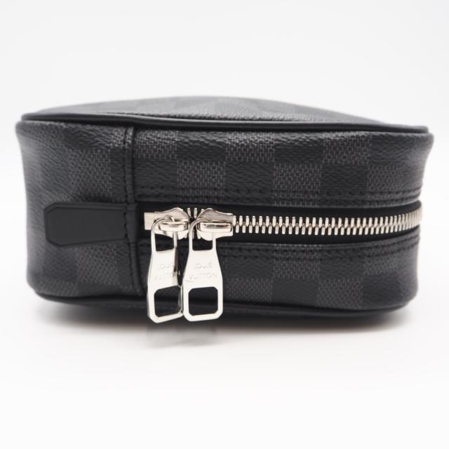 ★3日以内返品可★ 極美品 LOUIS VUITTON ルイ・ヴィトン ダミエ グラフィット トゥルーストワレGM N47521 セカンドバッグ ブラック グレー コーティングキャンバス レザー メンズ_6