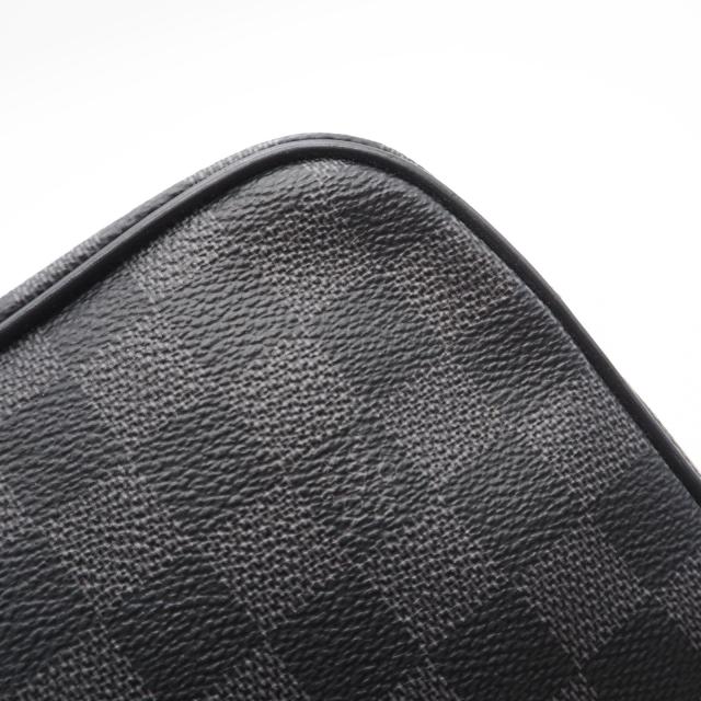 ★3日以内返品可★ 極美品 LOUIS VUITTON ルイ・ヴィトン ダミエ グラフィット トゥルーストワレGM N47521 セカンドバッグ ブラック グレー コーティングキャンバス レザー メンズ_7
