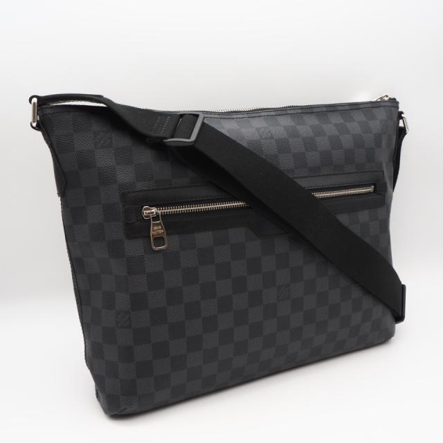 ★3日以内返品可★ 美品 LOUIS VUITTON ルイ・ヴィトン ダミエ グラフィット ミックMM N41106 ショルダーバッグ ブラック キャンバス メンズ
