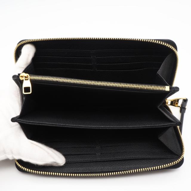 ★3日以内返品可★ 極美品 LOUIS VUITTON ルイ・ヴィトン モノグラム アンプラント(スタッズ) ジッピー ウォレット M82649 長財布 ブラック カーフレザー レディース_9