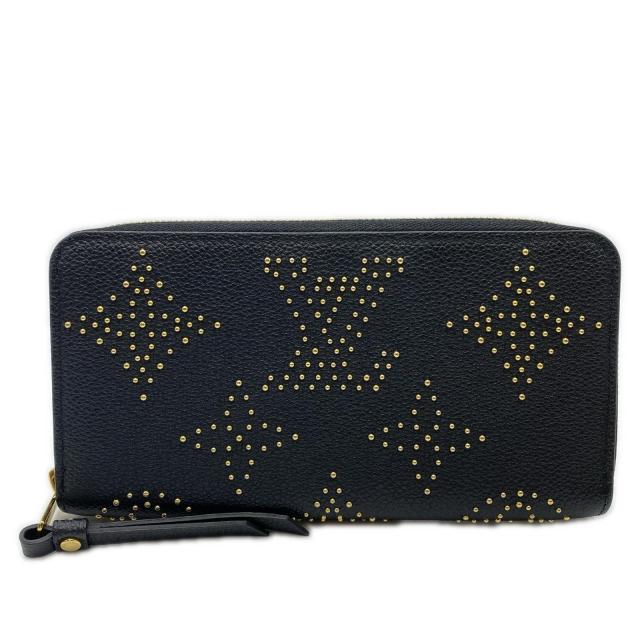 ★3日以内返品可★ 極美品 LOUIS VUITTON ルイ・ヴィトン モノグラム アンプラント(スタッズ) ジッピー ウォレット M82649 長財布 ブラック カーフレザー レディース_1