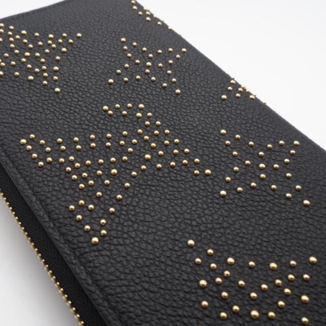 ★3日以内返品可★ 極美品 LOUIS VUITTON ルイ・ヴィトン モノグラム アンプラント(スタッズ) ジッピー ウォレット M82649 長財布 ブラック カーフレザー レディース_3