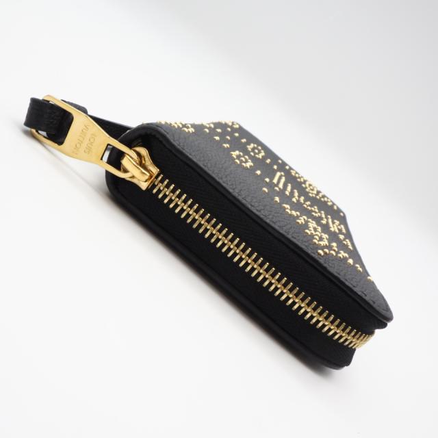 ★3日以内返品可★ 極美品 LOUIS VUITTON ルイ・ヴィトン モノグラム アンプラント(スタッズ) ジッピー ウォレット M82649 長財布 ブラック カーフレザー レディース_5