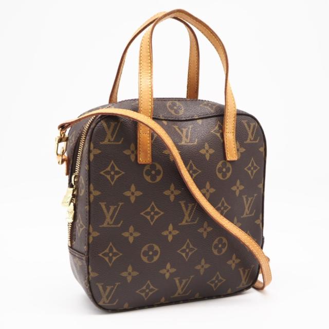 ★3日以内返品可★  LOUIS VUITTON ルイ・ヴィトン モノグラム キャンバス スポンティーニ M47500 ハンドバッグ ブラウン コーティングキャンバス レザー レディース