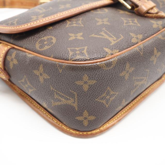 ★3日以内返品可★ LOUIS VUITTON ルイ・ヴィトン モノグラム キャンバス ソローニュ M42250 ショルダーバッグ ブラウン コーティングキャンバス レザー レディース_9