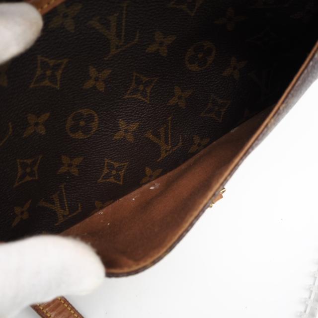 ★3日以内返品可★ LOUIS VUITTON ルイ・ヴィトン モノグラム キャンバス ソローニュ M42250 ショルダーバッグ ブラウン コーティングキャンバス レザー レディース_18