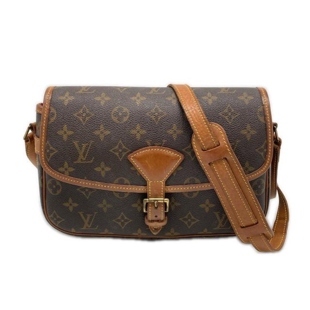 ★3日以内返品可★ LOUIS VUITTON ルイ・ヴィトン モノグラム キャンバス ソローニュ M42250 ショルダーバッグ ブラウン コーティングキャンバス レザー レディース_1