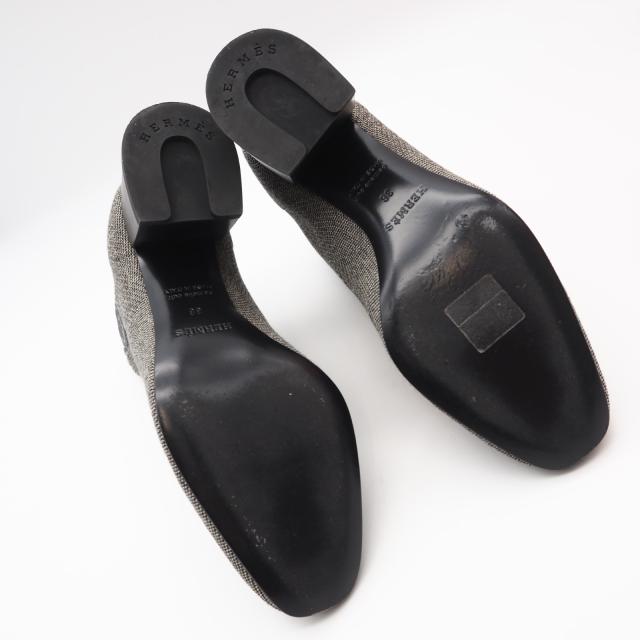 ★3日以内返品可★ 美品 HERMES エルメス ニット ヴォルヴェール ソックスブーツ 6.5 23.5 H221164Z ブーツ グレー ブラック ニット レディース_2
