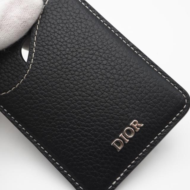 ★3日以内返品可★ 美品 Dior ディオール Saddle マグネット カードホルダー 2ADCH168YKK_H00N カードケース ブラック グレインカーフレザー メンズ_3