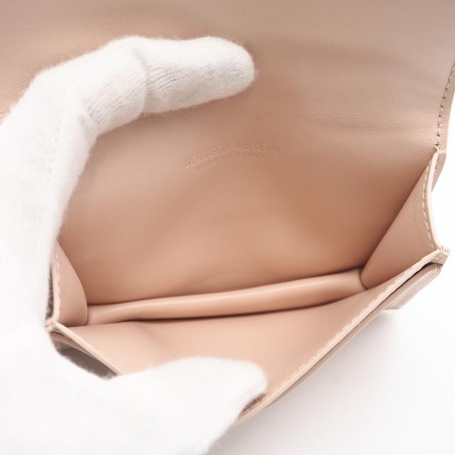 ★3日以内返品可★ 美品 BOTTEGAVENETA ボッテガヴェネタ イントレチャート 大 カードケース 651396 カードケース ピンク ラムスキン レディース_11
