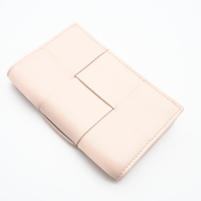 ★3日以内返品可★ 美品 BOTTEGAVENETA ボッテガヴェネタ イントレチャート 大 カードケース 651396 カードケース ピンク ラムスキン レディース_2