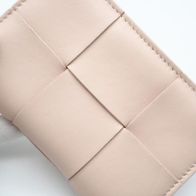 ★3日以内返品可★ 美品 BOTTEGAVENETA ボッテガヴェネタ イントレチャート 大 カードケース 651396 カードケース ピンク ラムスキン レディース_3