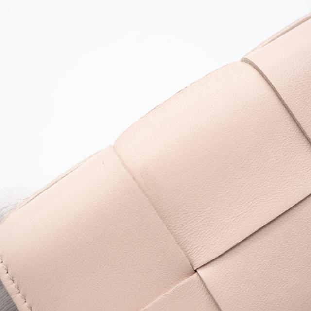 ★3日以内返品可★ 美品 BOTTEGAVENETA ボッテガヴェネタ イントレチャート 大 カードケース 651396 カードケース ピンク ラムスキン レディース_4