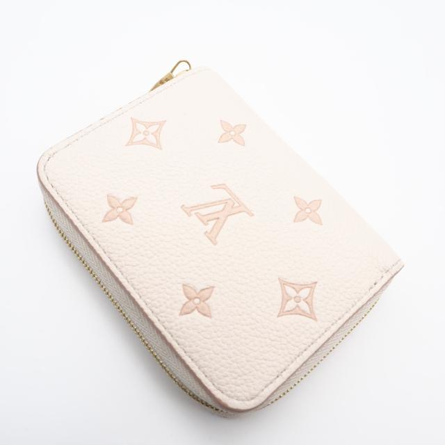 ★3日以内返品可★ 美品 LOUIS VUITTON ルイ・ヴィトン モノグラム アンプラント ジッピー コインパース モノグラム バイカラー M14563 二つ折り財布 ピンクベージュ ベージュ カウハイド レディース_2