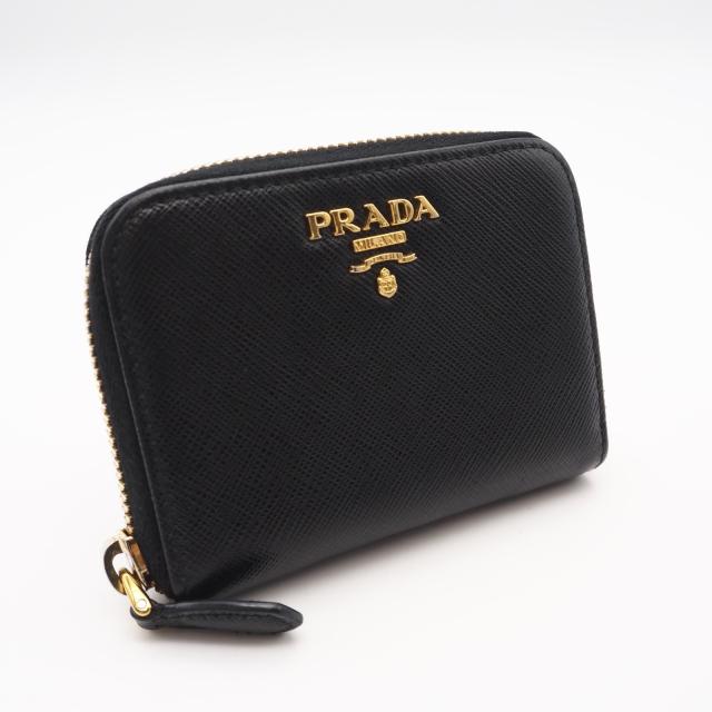 ★3日以内返品可★ PRADA プラダ サフィアーノ レザー コインケース 1MM268 コインケース ブラック サフィアーノ レディース