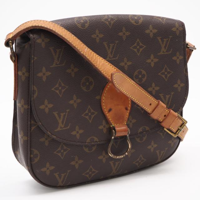 ★3日以内返品可★  LOUIS VUITTON ルイ・ヴィトン モノグラム キャンバス サンクルーGM M51242 ショルダーバッグ ブラウン コーティングキャンバス レザー レディース