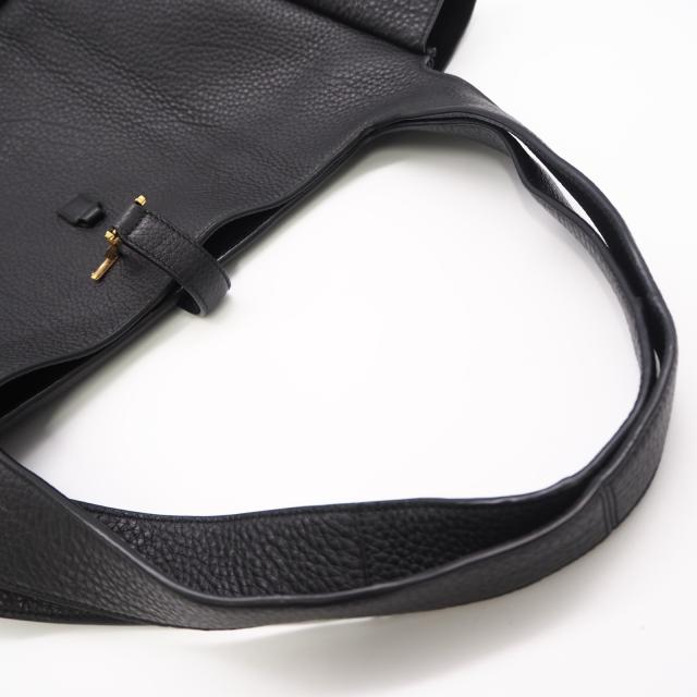 ★3日以内返品可★ 美品 SAINT LAURENT PARIS サンローランパリ グレインレザー ル・サンカセット ベア トートバッグ 763435 ハンドバッグ ブラック ゴールド グレインレザー レディース_10