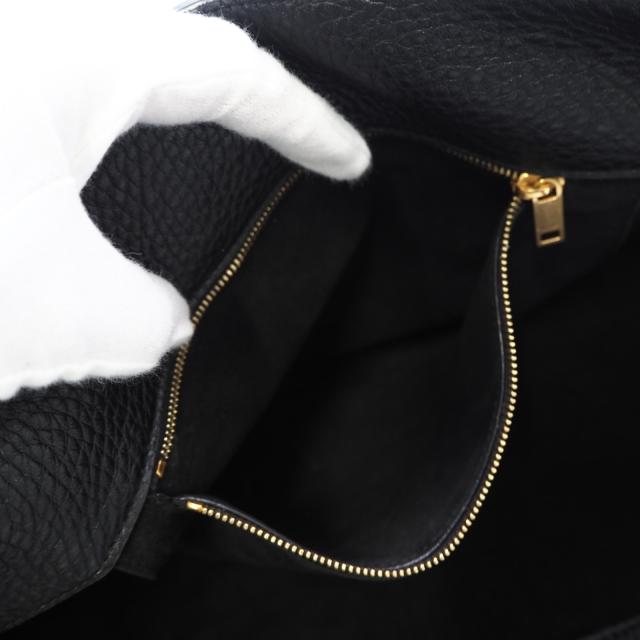 ★3日以内返品可★ 美品 SAINT LAURENT PARIS サンローランパリ グレインレザー ル・サンカセット ベア トートバッグ 763435 ハンドバッグ ブラック ゴールド グレインレザー レディース_12