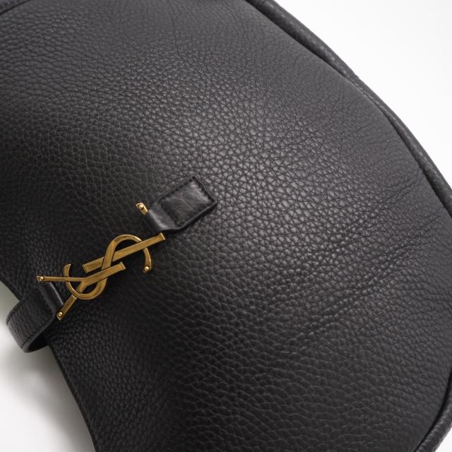 ★3日以内返品可★ 美品 SAINT LAURENT PARIS サンローランパリ グレインレザー ル・サンカセット ベア トートバッグ 763435 ハンドバッグ ブラック ゴールド グレインレザー レディース_4